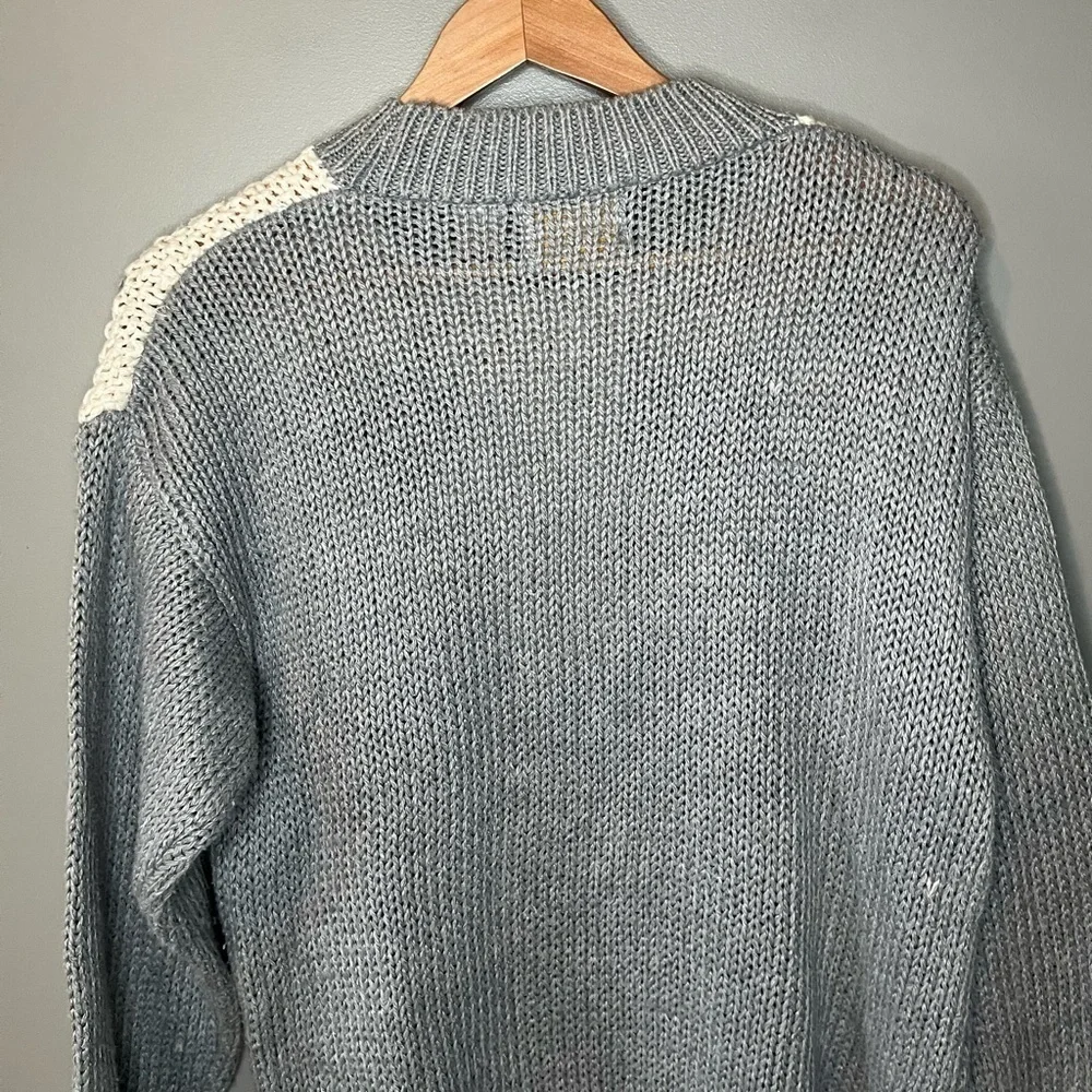 Huntington Ridge x Vintage 90s Knitted By Hand Heart Tassel Folk Sweater